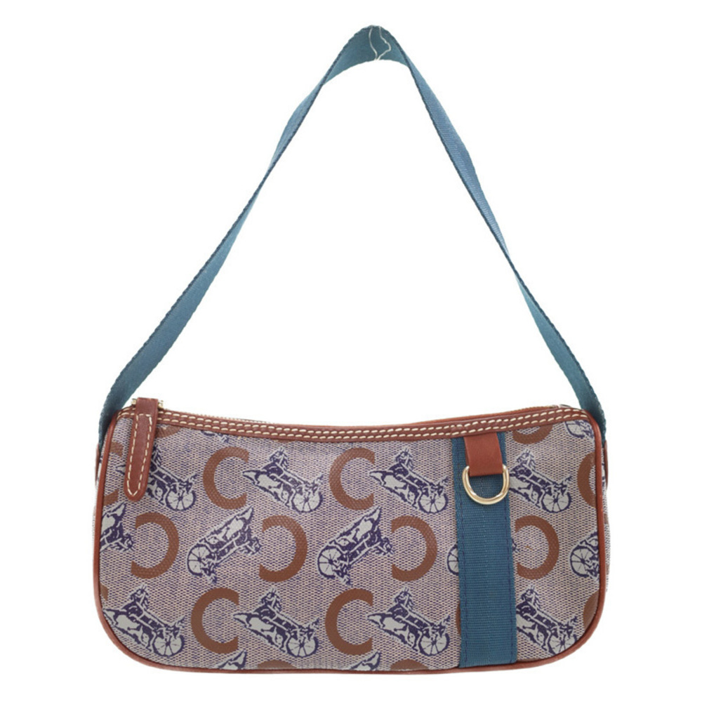 Celine Horse Carriage C Macadam Handbag Blue Brown - image 1